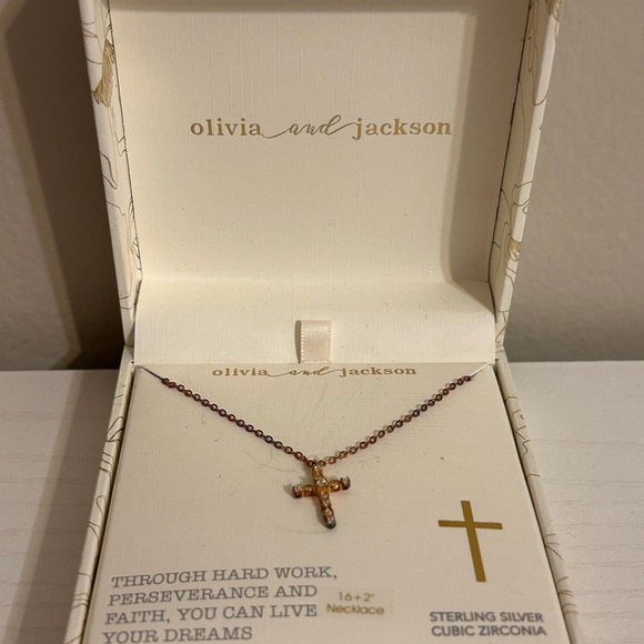 Gold Cross Necklace - Picture 1 of 3
